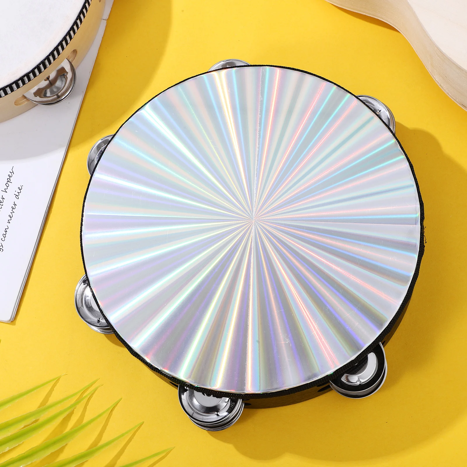 

Tambourine Hand Instruments Laser Tambourines Musical Stainless Steel Handheld Drums Bell