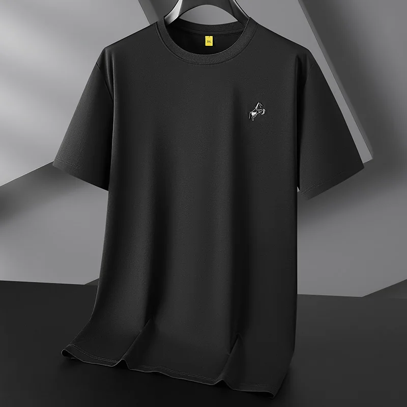 8XL 7XL 6XL 2026 New Summer High End Luxury T shirt Men Tops Fashion Embroidery Mens T-Shirts Skin Friendly Loose T-Shirt Homme