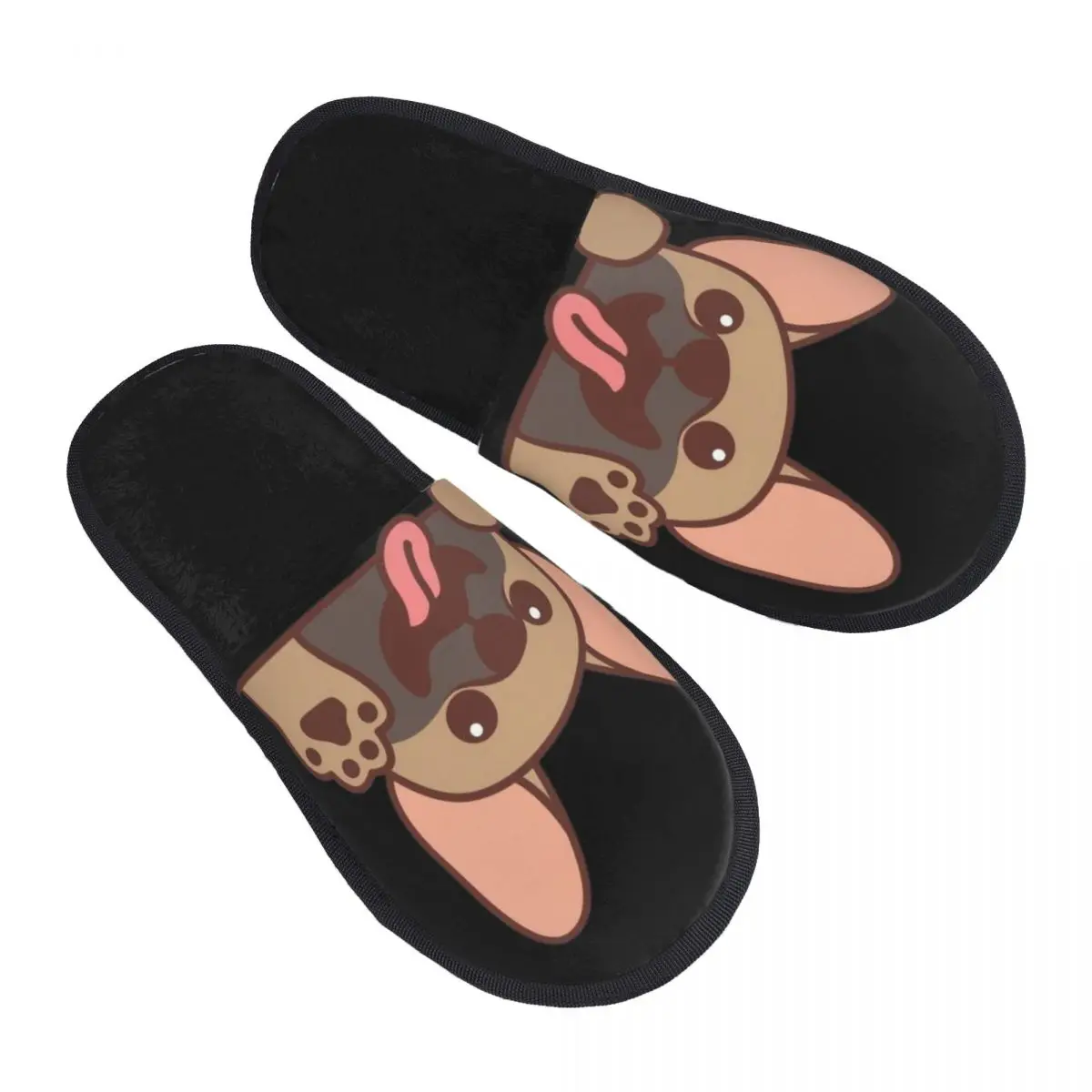 Kawaii Cute French Bulldog Puppy Men Women Furry slippers fashion special Home slippers pantoufle homme