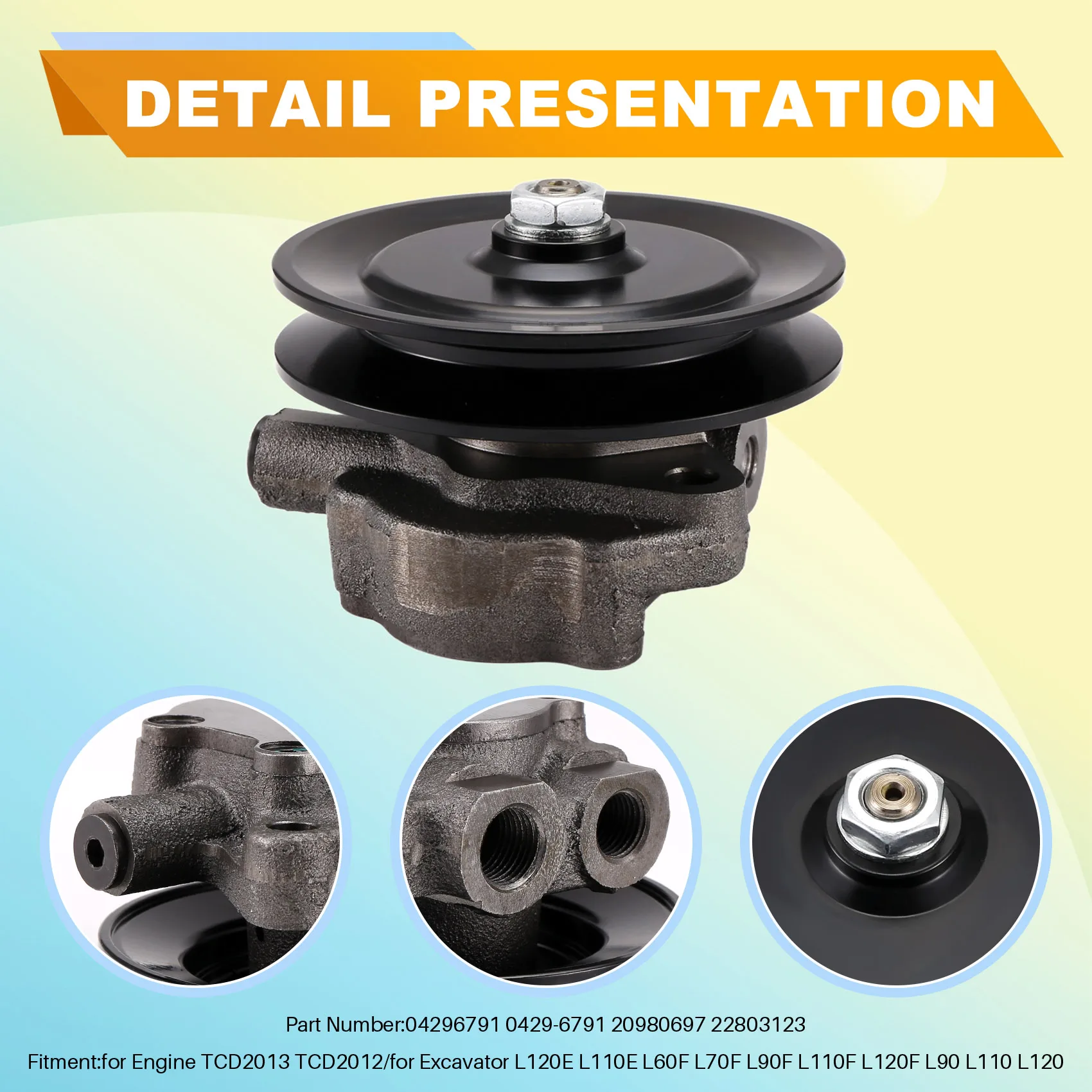 

A80X-Fuel Pump 04296791 For Volvo Excavator L120E L110E L60F Deutz Engine TCD2013 TCD2012 0429-6791