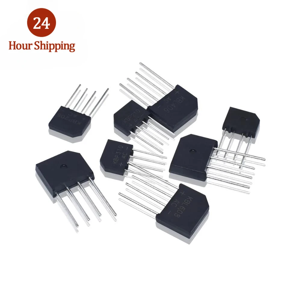 5PCS KBL406 KBL410 KBL608 KBL610 2A-6A 600V-1000V KBP206 KBP210 KBP307 KBP310 Single Phases Diode Rectifier Bridge Wholesale