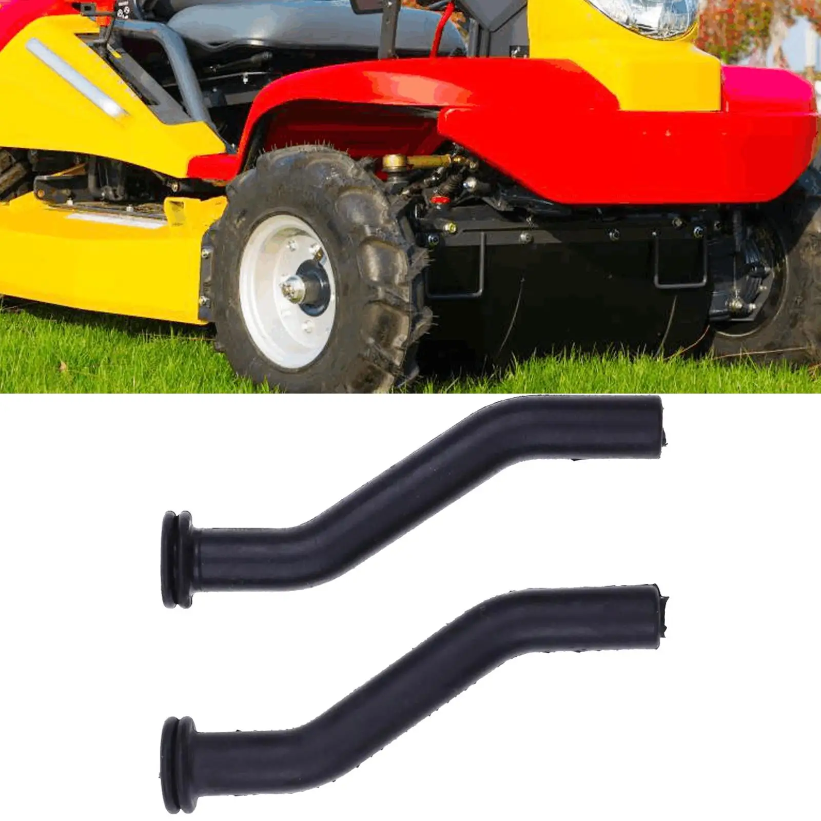 2Pcs Fuel Pump Vacuum Hoses Rubber Vacuum Hose Lawnmower Component 596163 for Tractor Garden Yard Farm Walk behind Lawnmower