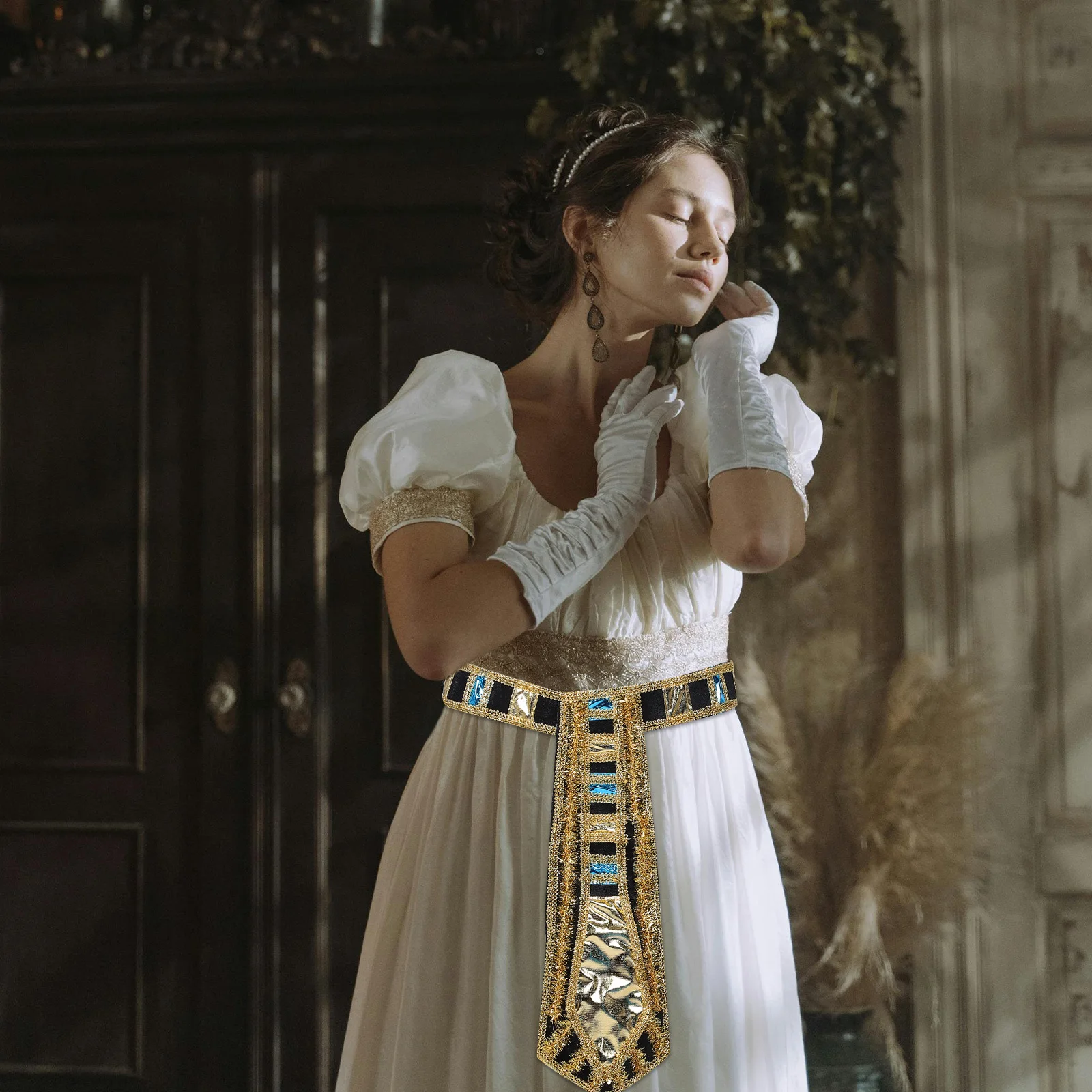 

Элегантный египетский пояс в древнем стиле, аксессуар для косплея, вечерние, праздничный костюм, реквизит, маскарадный наряд для выступлений