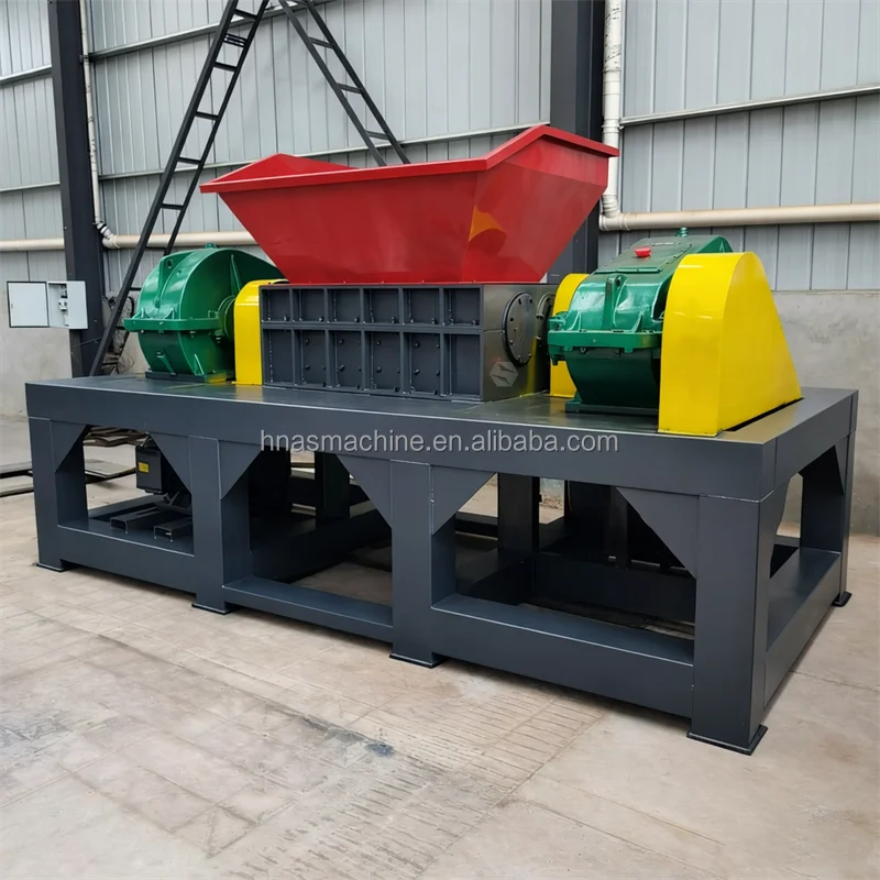 Double-Shaft Shredder Industrial Machine for Banana Trees and Biomass Waste
