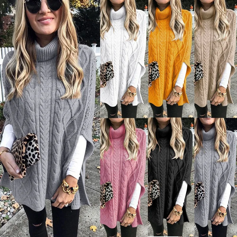 

Осень-зима, новый стиль, женский кардиган, свитер с капюшоном, вязаный топ, однотонное пальто без рукавов с высоким воротником