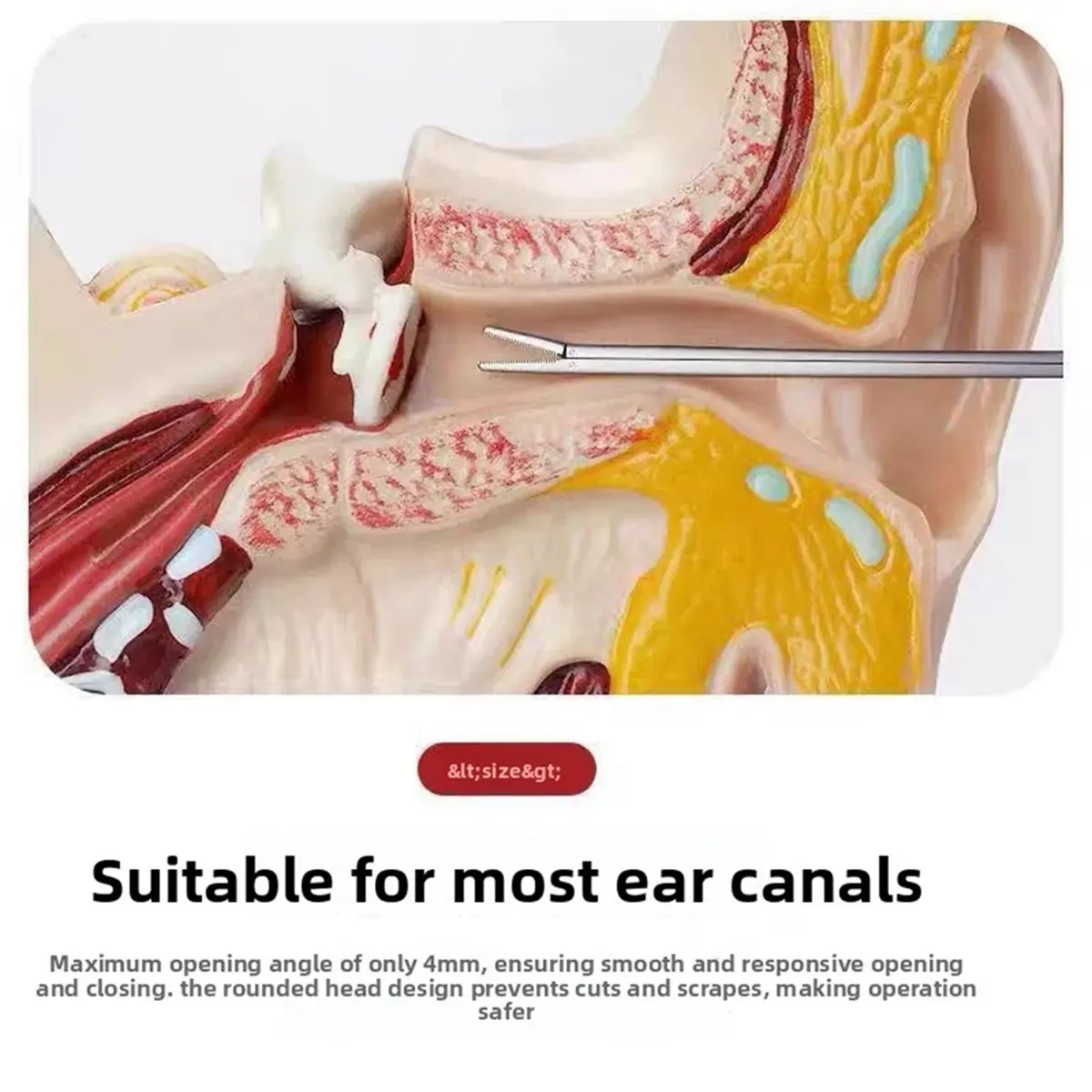 [N84R] Ear Wax Pick Tongs with Lights Earwax Remover Alligator Forceps Earpick Ear Nose Cleaning for Safe Ear Nose Cleaning