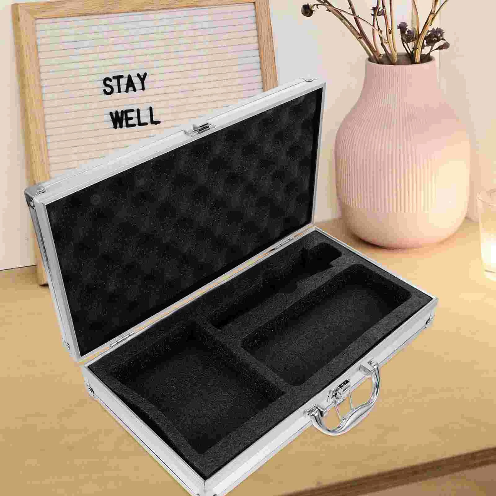 Mic Stand Microphone Carrying Case Sound Card Storage Holder Portable Travel Microphones