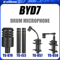 High Quality！BYD7 TG-I53 D70 D57 D58/Tom Snare Drum Microphone (Metal) Cardioid Mic For Drum Instrument Music Pick Up