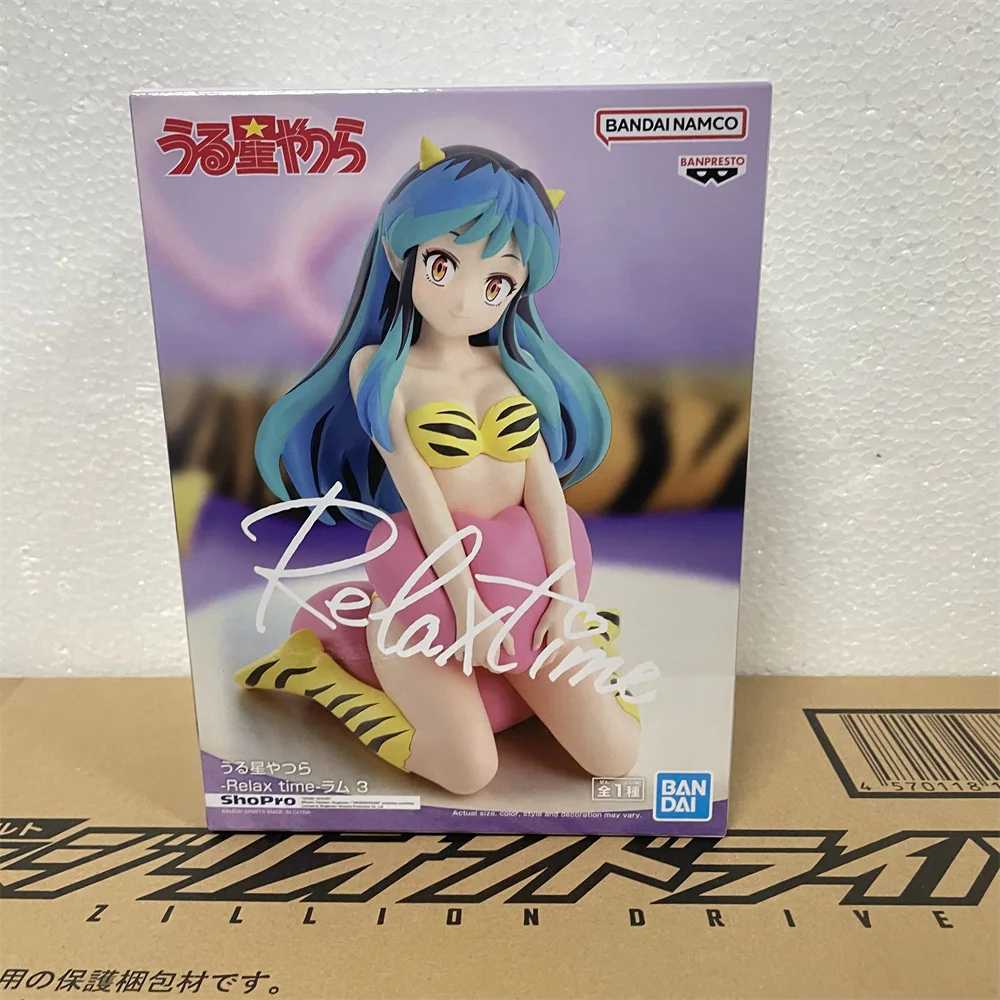 In Stock Anime Figure Original Bandai Urusei Yatsura -Relax time-LUM 3 Collections Action Figurine Model Doll PVC Toys 13cm