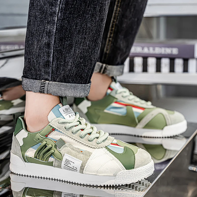 LiveDay لينة وحيد موضة أحذية رياضية للرجل تنوعا مريحة العصرية Zapatillas Hombre الدانتيل يصل جولة تو عدم الانزلاق أحذية رسمية