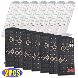 Mode Draagbare Oorbellen Oorknopjes Houders Plastic Sieraden Verpakking Display Zwart Wit Showcase Organizer Opbergrek