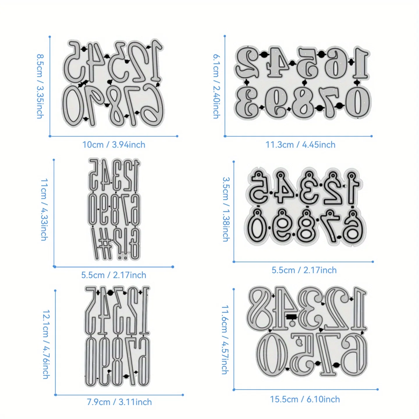 2025 New Arrival 0-9 Digital Symbols Metal Cutting Dies for DIY Scrapbooking Card Making Stencils Embossing Craft Decoration