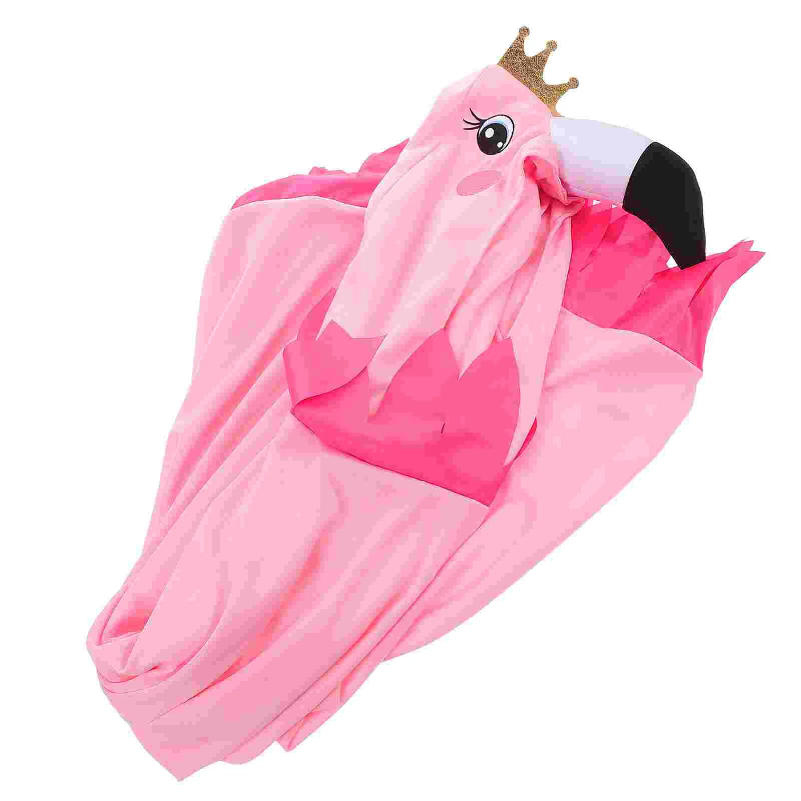 

Costumes Cartoon Hair Accessories Hooded Cloaks Animal for Women Pink Flamingo Cape Cosplay Adults Girls Clothing