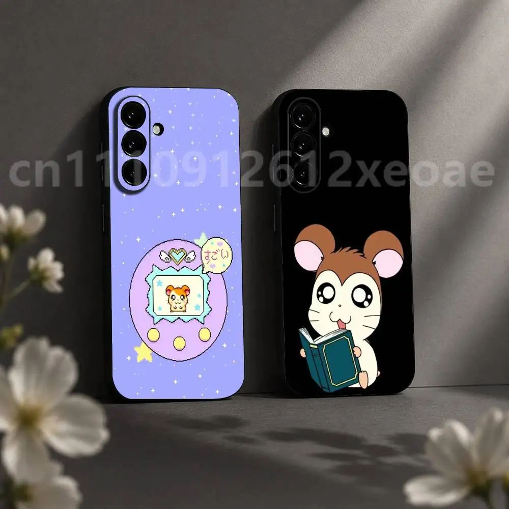 H-Hamtaros Cute Hamster Phone Case For Samsung Galaxy S20 S30 S21 S22 S23 S24 S25 S26 Plus Ultra Silicone Black TPU Cover