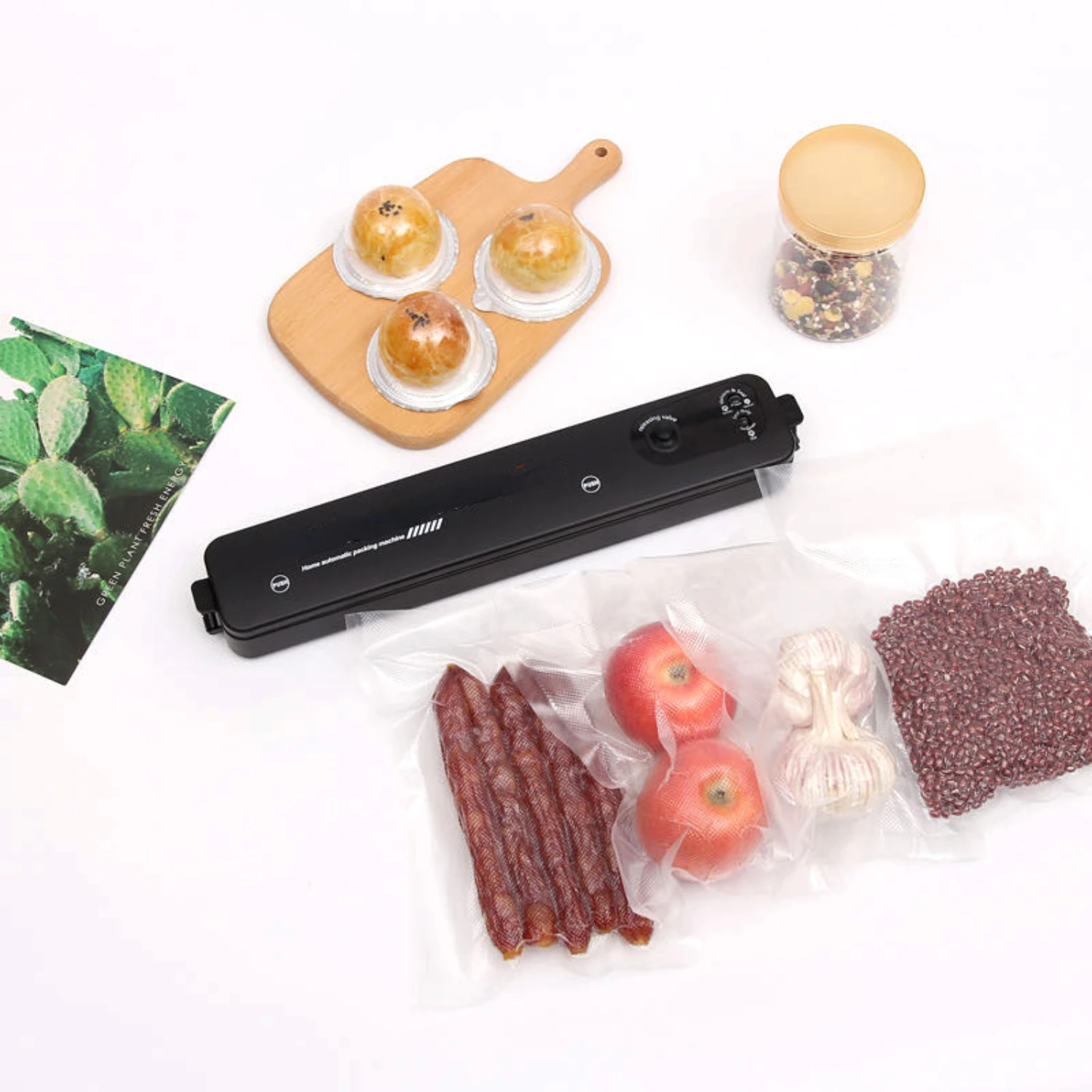 Vacuum Packaging Machine Host+10pcs Sealing Bag Packaging Plastic/Packaging Machine Vacuum Packaging Machine/Plastic Se