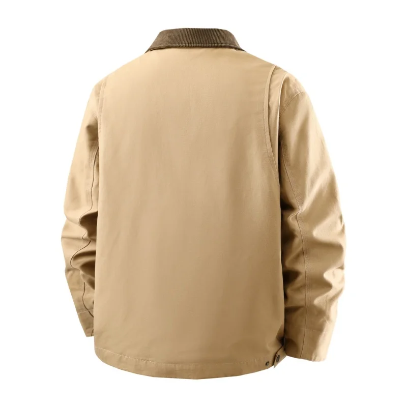 New Loose Simplicity Men Coat Spring Autumn Fashion Exercise Solid Lapel Jacket Outdoors Comfort Casual Versatile Tops Men