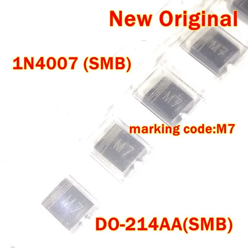 10Pcs to 500Pcs 1N4007 Do-214Aa(Smb) New Original Marking Code:M7 1.0 Ampere General Purpose Rectifiers