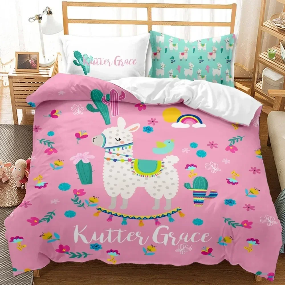 

Llama 3D NEW Duvet Cover Pillowcase Bedding Set Adult Boy Girl Bedroom Decoration Children Single Double Large