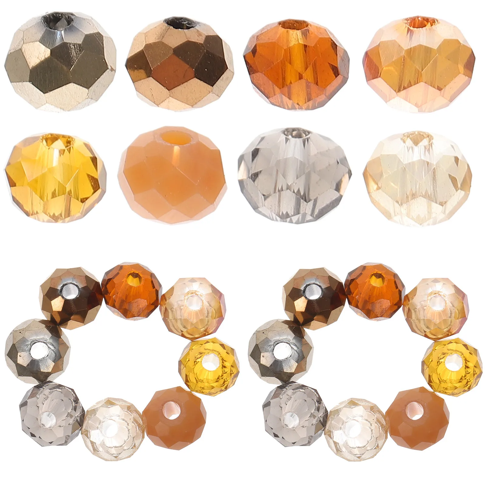 

Bead Spacers for Jewelry Making Beads Crafts Jewellery Flat Glass Charm Bracelet