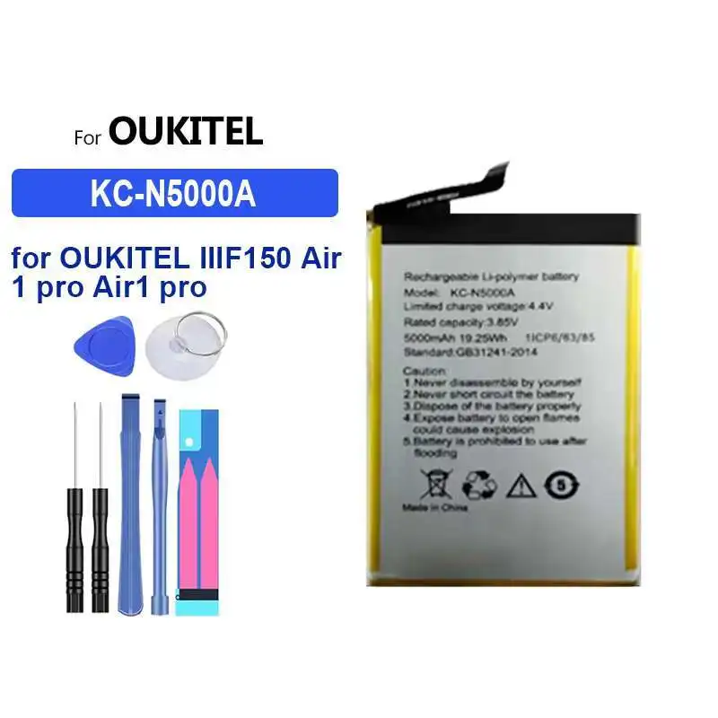 

Для Oukitel IIIF150 Air 1 Pro Air1 Pro 5000 мАч аккумулятор мобильного телефона KC-N5000A Air1 быстрая зарядка