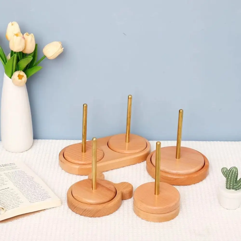

Wooden Yarn Holder Spinning Knitting Tools Beginner Crochet Accessories Stand Sewing Thread Spool Wool Ball Winder Stand Tool