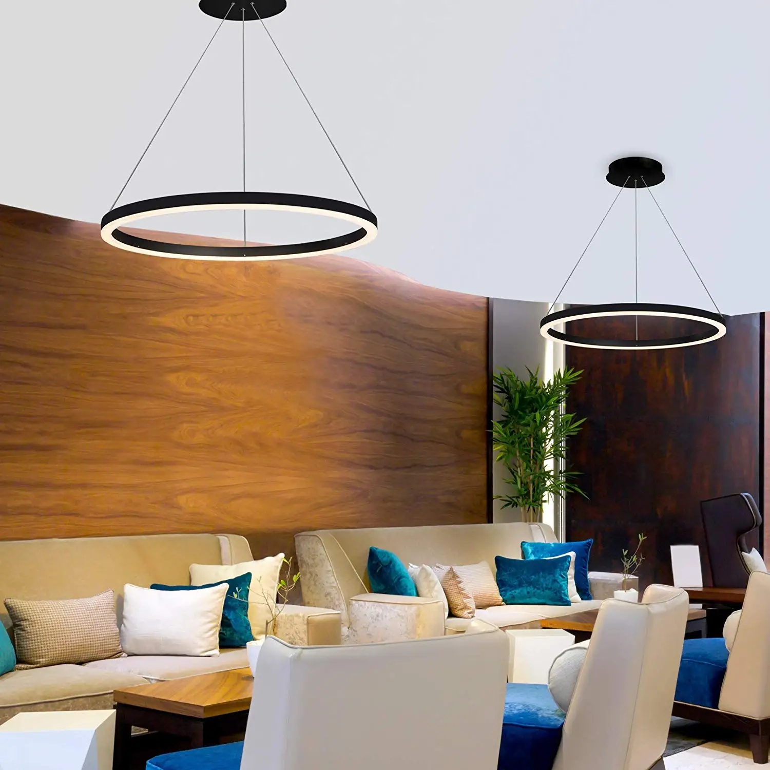 L4060-C-D600  Circular Ceiling Light indoor Luxury Led Chandelier lamp office round Pendant Light