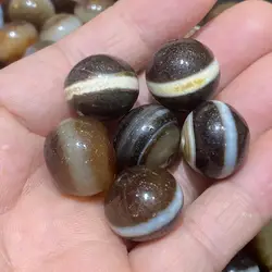 249pcs/lot Natural Old Agate Dzi Round Loose Beads brown Thread beads Weathering lines diy Bracelet Necklace accessories Ethnic