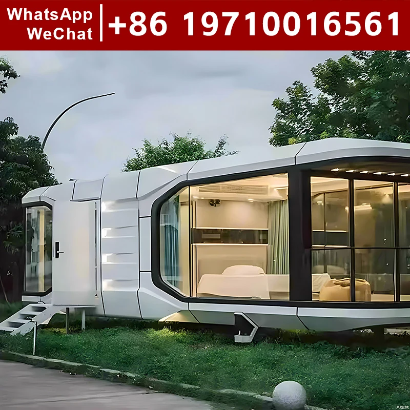 Chinese Caps Economic Prefabricated Houses in Luxury Containers Prefab Capsule House Factory Space Capsule Home Pre Fab Homes