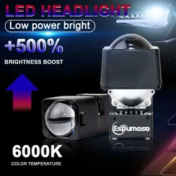 1.5 Inch Bi LED Projector High Low Beam 6000K Mini Lenses Headlights Car Motorcycle Headlight Retrofit Matrix LED Lens Fog Light