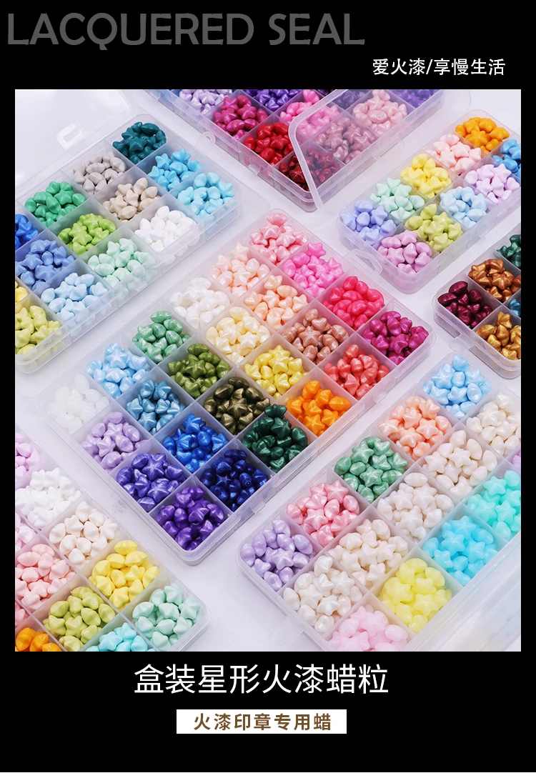 Retro-Siegelwachs-Perlen, Pflanzenwachssiegel, Wachsbox-Set, 24-farbiges Seeperlen-Wachssiegel für Hochzeit, Wachssiegel-Werkzeuge für die Herstellung von Wachssiegeln Y15 – Detail 1