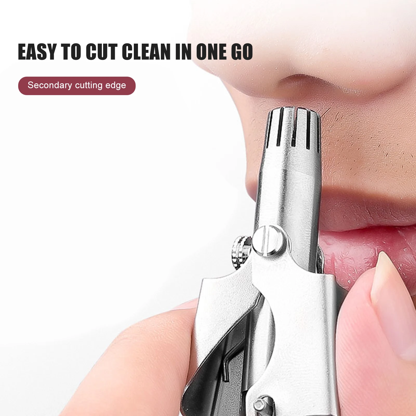 Nose Hair Trimmer Cleaner For Men Women Stainless Steel Manual Mechanical Shaving Razor Washable Hair Removal Tools With Brush