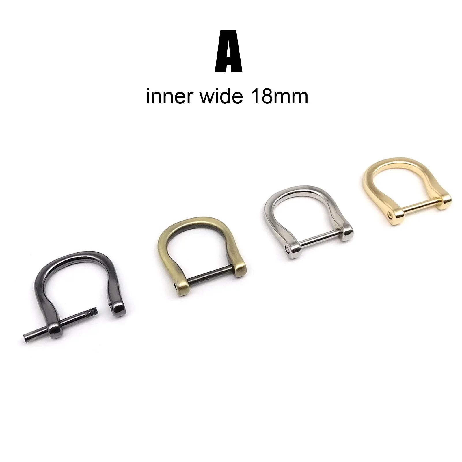 Metal Detachable Open Removable Shackle Screw Handbag Leather Shoulder Hand Bag Strap Belt Web Dee D Ring Buckle Clasp Repair