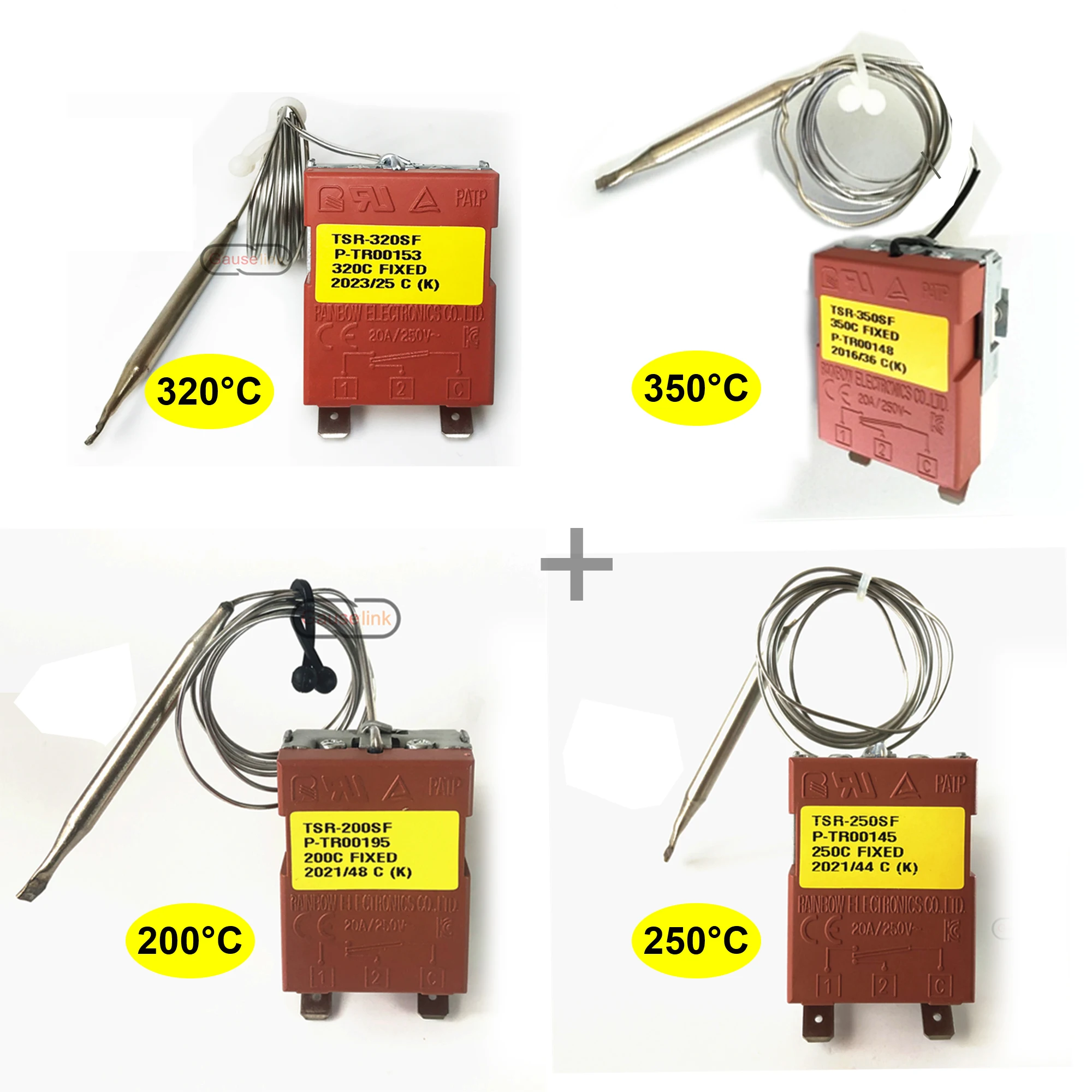 Capillary Thermostat Bulb Thermometer Fixed High Temperature Safety Limiter Control Switch Manual Reset TSR- For Oven Heater