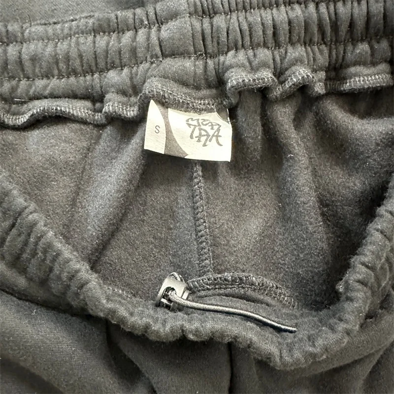 Embroidery Logo Mertra Black Jogger Drawstring Sweatpants Men Women Pure Cotton Oversized Casual Trousers