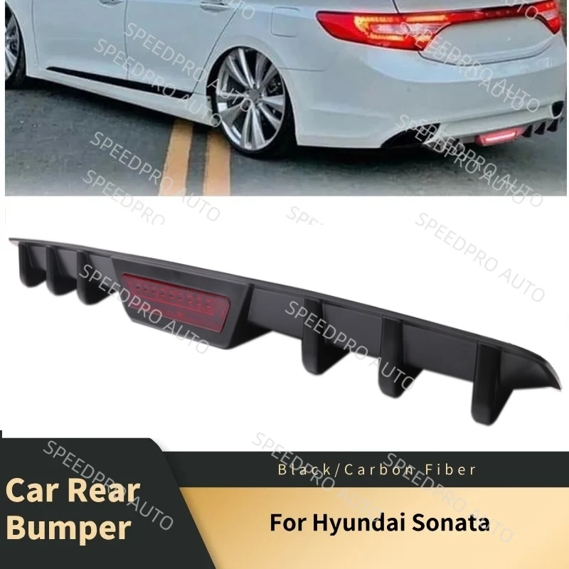 

Задний бампер автомобиля, диффузор, спойлер, плавник акулы, губа, задний стоп-сигнал для Sonata, автозапчасти из углеродного волокна