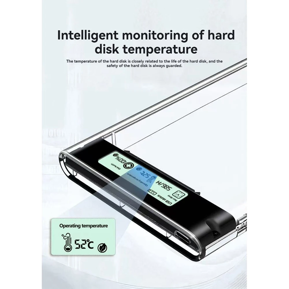 

A49T USB3.2 Чехол для внешнего жесткого диска 5 Гбит/с 2,5-дюймовый корпус для жесткого диска Type-C SSD Корпус для хранения SATA HDD SSD для портативных ПК