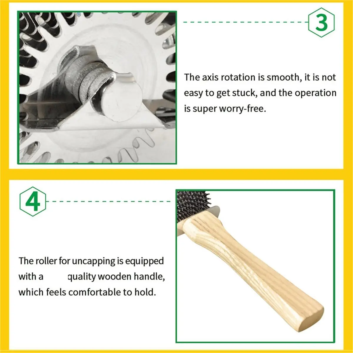 Multi-Function Gear Uncapping Fork Honey Harvesting Tool for Efficient Honey Harvesting By Beekeepers