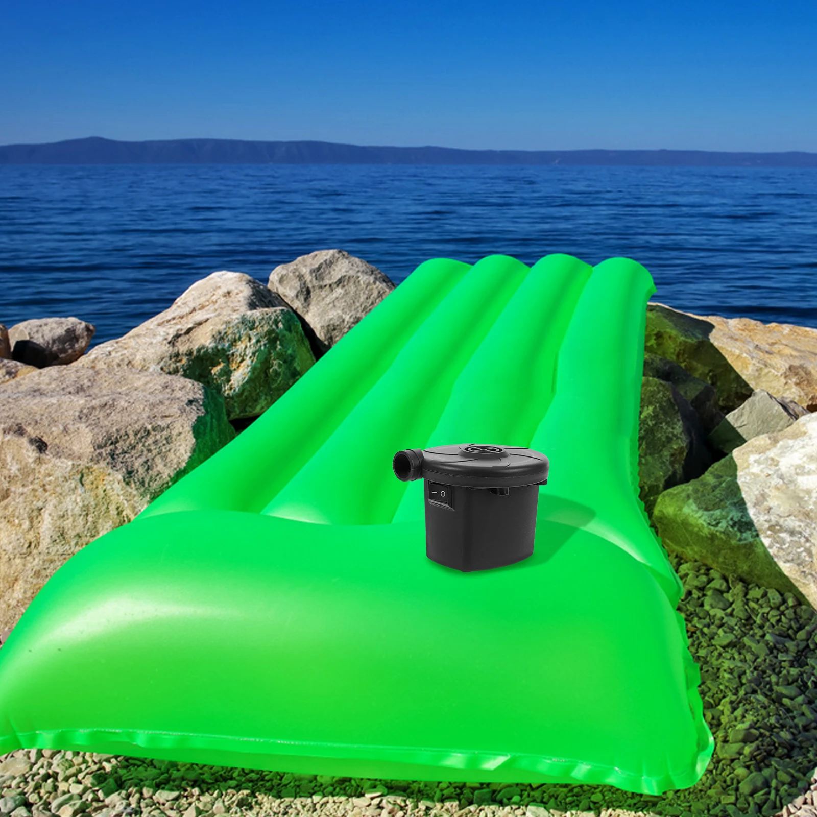 Electric Air Pump Two Way Inflator Fast Inflate Deflate Air Mattress Raft Pool Beach Inflatables Portable Us Plug