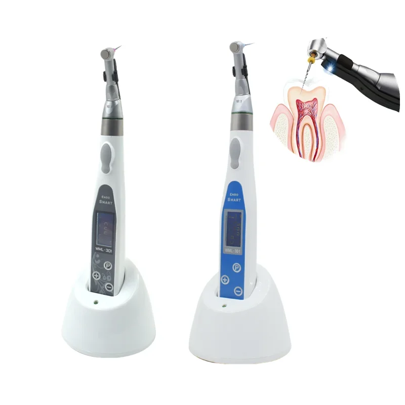 

Dentals Wireless Endo Motor Smart with LED Lamp 16:1 Standards Contras Angle 9 Program Root Canal Endodontics Instruments