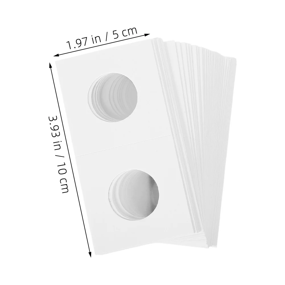 50Pcs Cardboard Coin Holders Storage Protector for Coin Collecting Labeling Display Cabinet Organizer Supplies