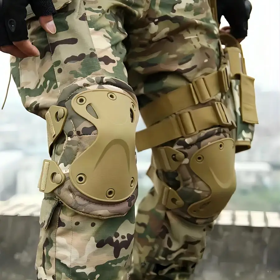 

Tactical Combat Knee Outdoor CS Paintball Game Cycling Safety Skateboarding Gear Skates Knee Protection Guard Pads