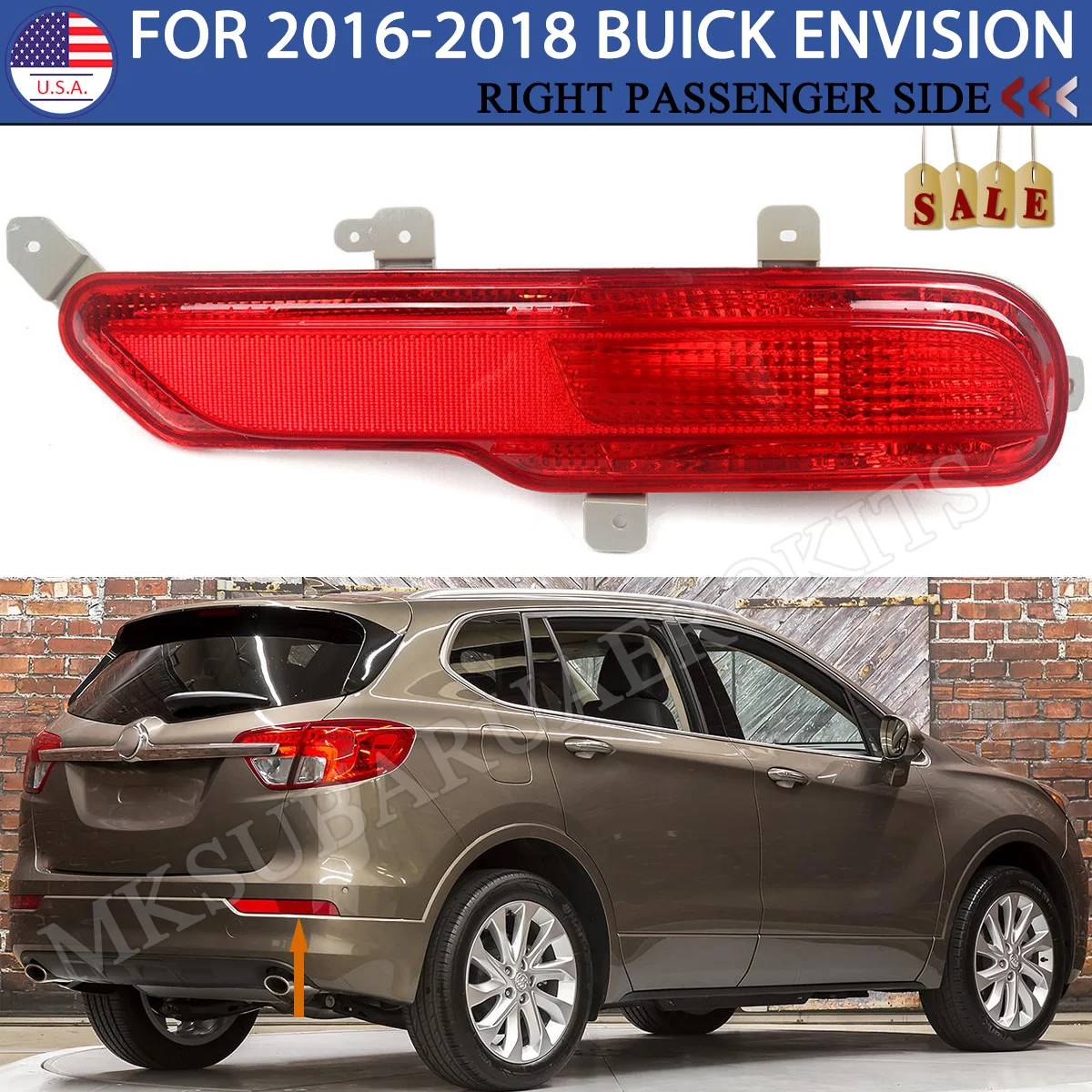 

Отражатель правого пассажирского заднего бампера для Buick Envision 2016-2018
