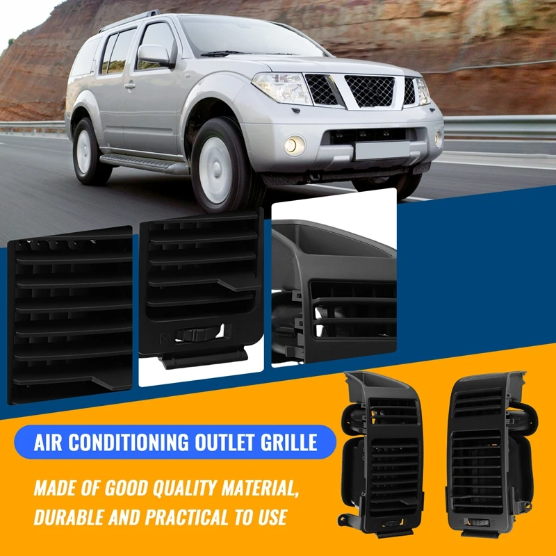 Center Console Left+Right Side AC Air Vent Grille For Nissan Armada Titan 2004-2006 Pathfinder 68421-7S000 68420-7S000