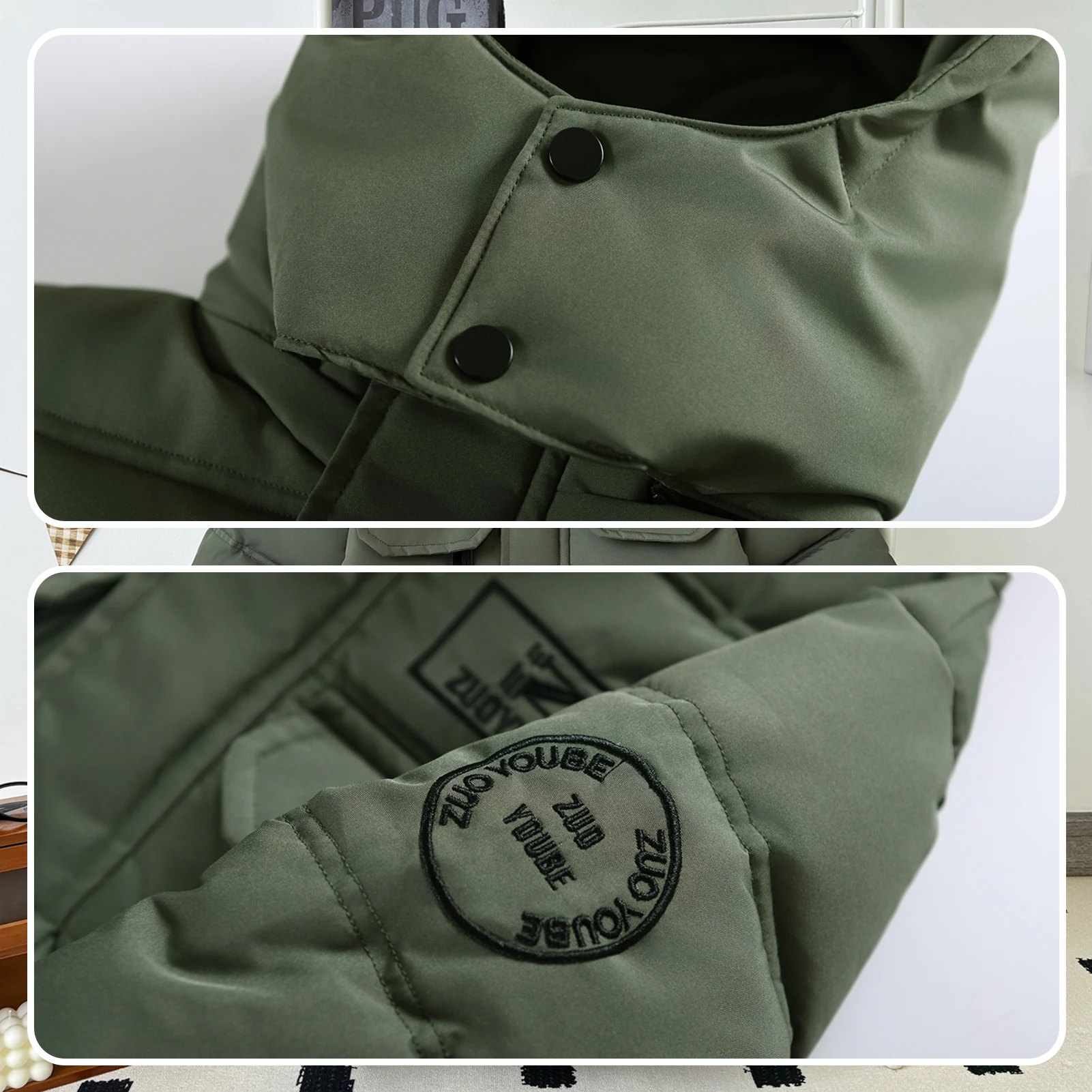 Boys Cotton Coat,Thick Windproof Children's Puffer Parka,Winter Teens Quilted Jacket,Warm Kids Padded Jacket,Outdoor Snowjacket