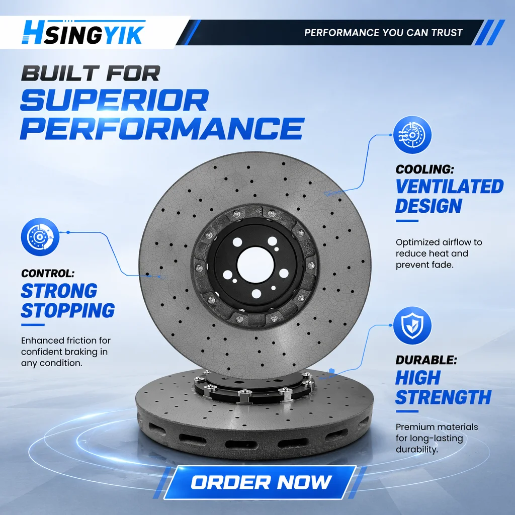 Car Parts Floating Break Rotor OEM 4K0615302S 4K0615302L Front 400mm38mm Carbon Ceramic Brake Disc For Audi