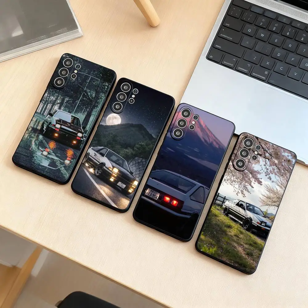 CAR AE86  Phone Case For Samsung S25,S24,S21,S22,S23,S30,Ultra,S20,Plus,Fe,Soft Silicone Black Cover