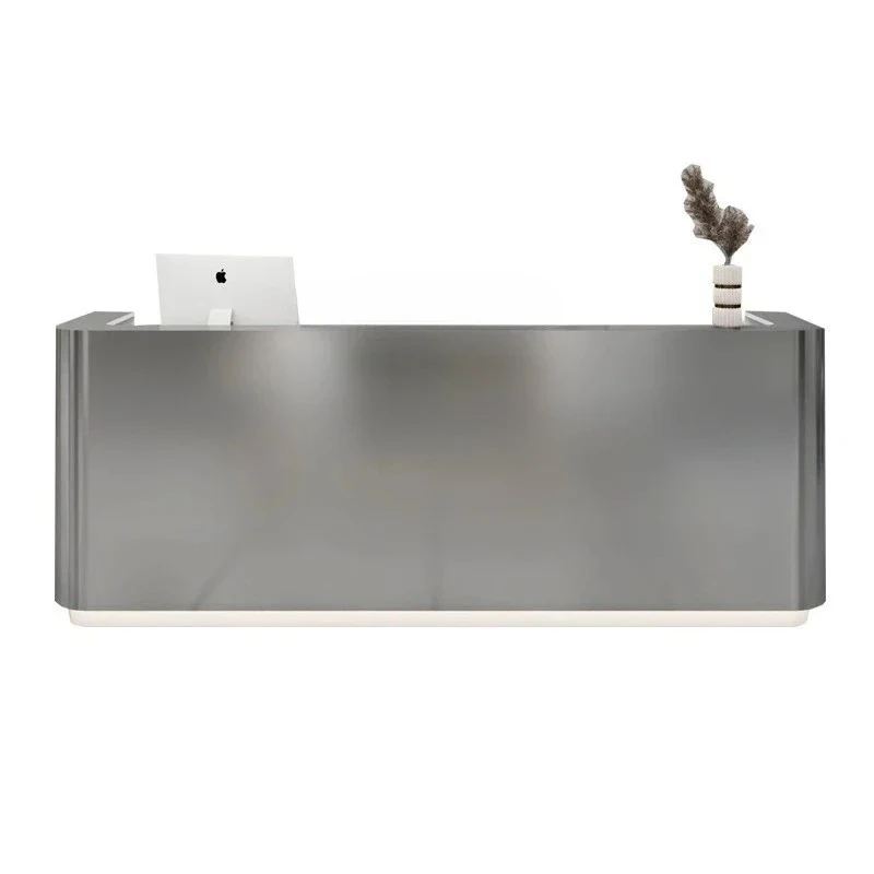 

Arc Stainless Steel Bar Counter Simple Modern Pet Hair Clothing Store Cashier