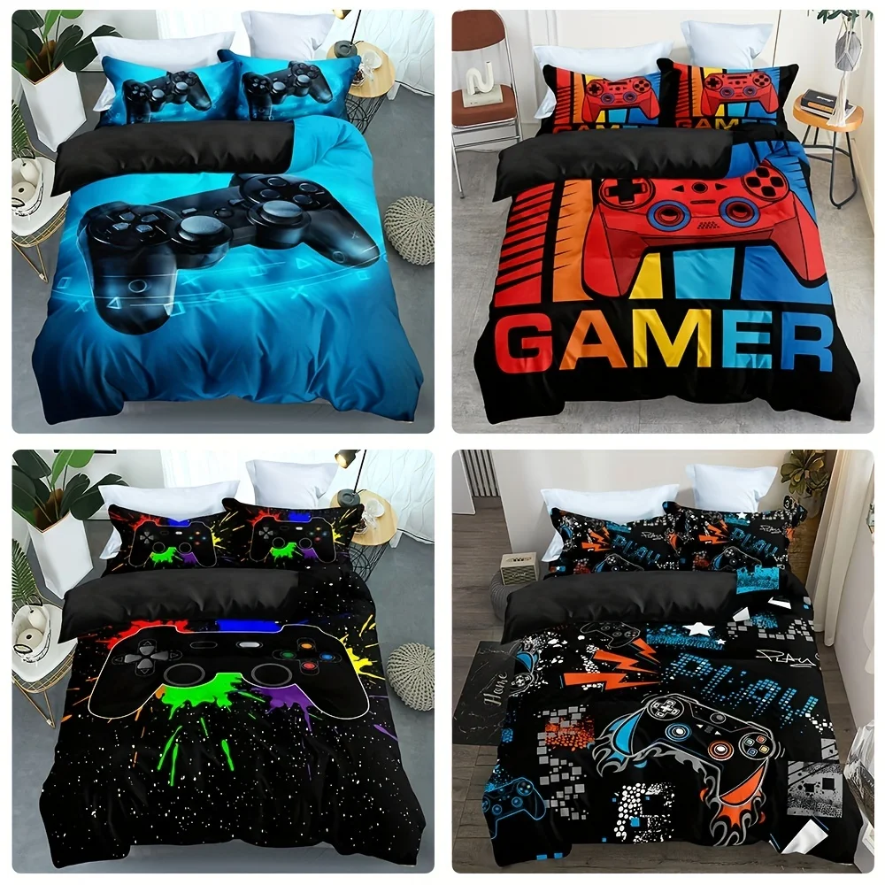 

Duvet Cover Set, Video Games Pattern Bedding Set Duvet Cover, For Bedroom, Guest Room (1*Duvet Cover + 2*Pillowcases