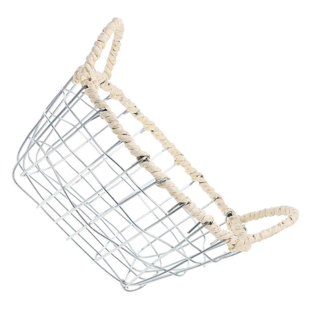 

Iron Storage Basket for Snacks Fruits Bread Ample Capacity Lightweight Wire Mesh Pantry Baskets Small Fruit Basket