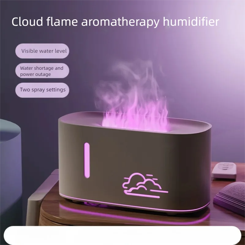 Yunduo Flame Humidifying Aromatherapy Machine Essential Oil Air Fragrance Atomizer for Bedroom Car High-End Automatic